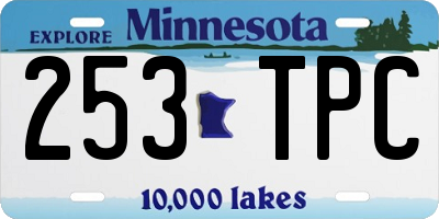 MN license plate 253TPC