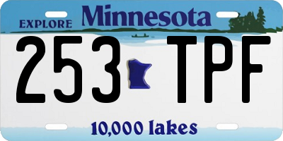 MN license plate 253TPF
