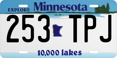 MN license plate 253TPJ