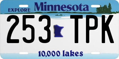 MN license plate 253TPK