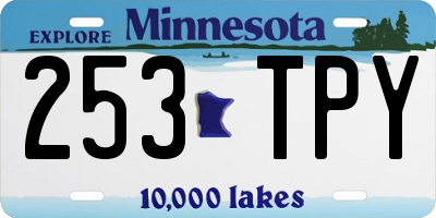 MN license plate 253TPY