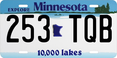 MN license plate 253TQB