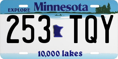 MN license plate 253TQY