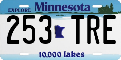 MN license plate 253TRE