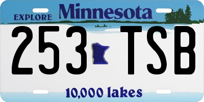 MN license plate 253TSB