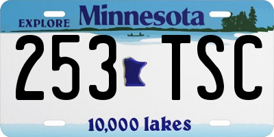 MN license plate 253TSC