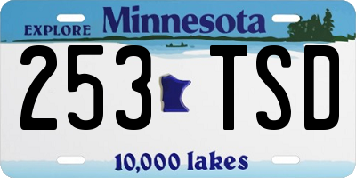 MN license plate 253TSD