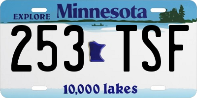 MN license plate 253TSF