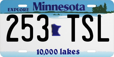 MN license plate 253TSL