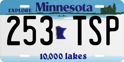 MN license plate 253TSP
