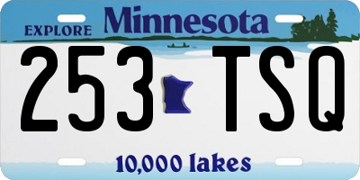 MN license plate 253TSQ