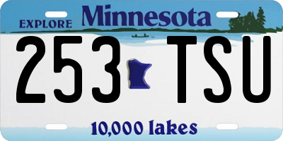 MN license plate 253TSU