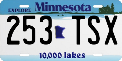 MN license plate 253TSX