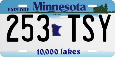 MN license plate 253TSY