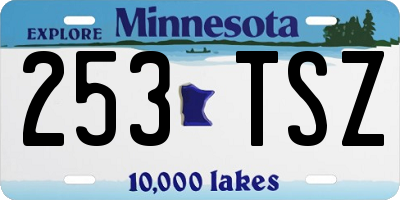 MN license plate 253TSZ