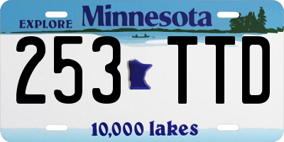 MN license plate 253TTD