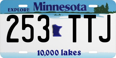 MN license plate 253TTJ