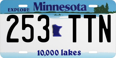 MN license plate 253TTN