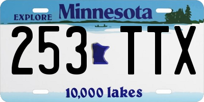 MN license plate 253TTX