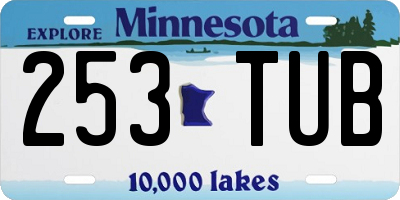 MN license plate 253TUB