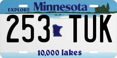 MN license plate 253TUK