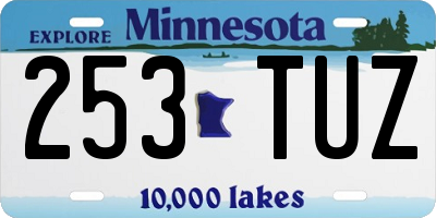 MN license plate 253TUZ