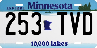 MN license plate 253TVD