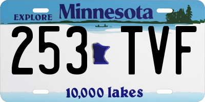 MN license plate 253TVF