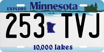 MN license plate 253TVJ