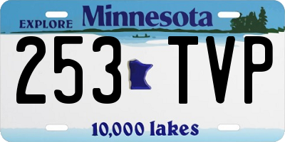 MN license plate 253TVP