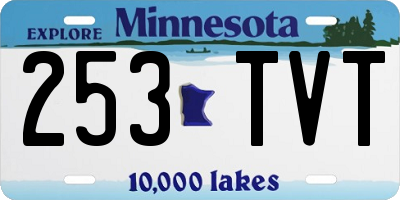 MN license plate 253TVT