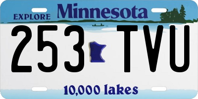MN license plate 253TVU