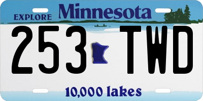 MN license plate 253TWD