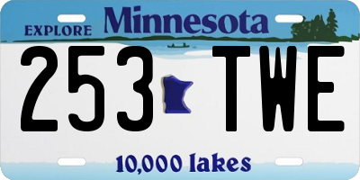 MN license plate 253TWE