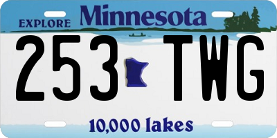 MN license plate 253TWG