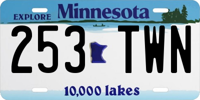 MN license plate 253TWN