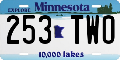 MN license plate 253TWO