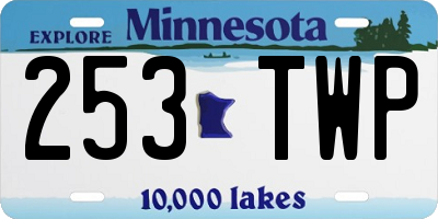 MN license plate 253TWP