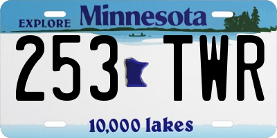 MN license plate 253TWR