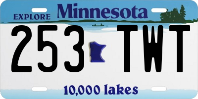 MN license plate 253TWT