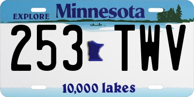 MN license plate 253TWV