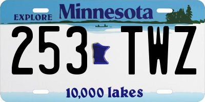 MN license plate 253TWZ