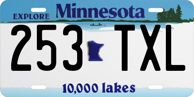 MN license plate 253TXL
