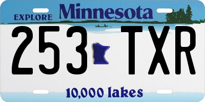 MN license plate 253TXR