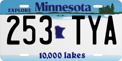 MN license plate 253TYA