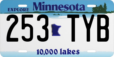 MN license plate 253TYB
