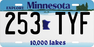 MN license plate 253TYF