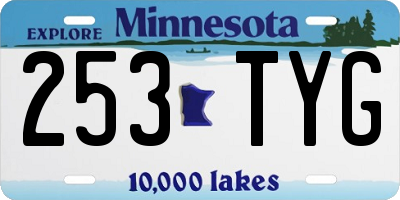 MN license plate 253TYG