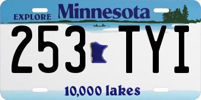 MN license plate 253TYI