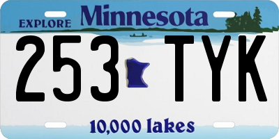 MN license plate 253TYK